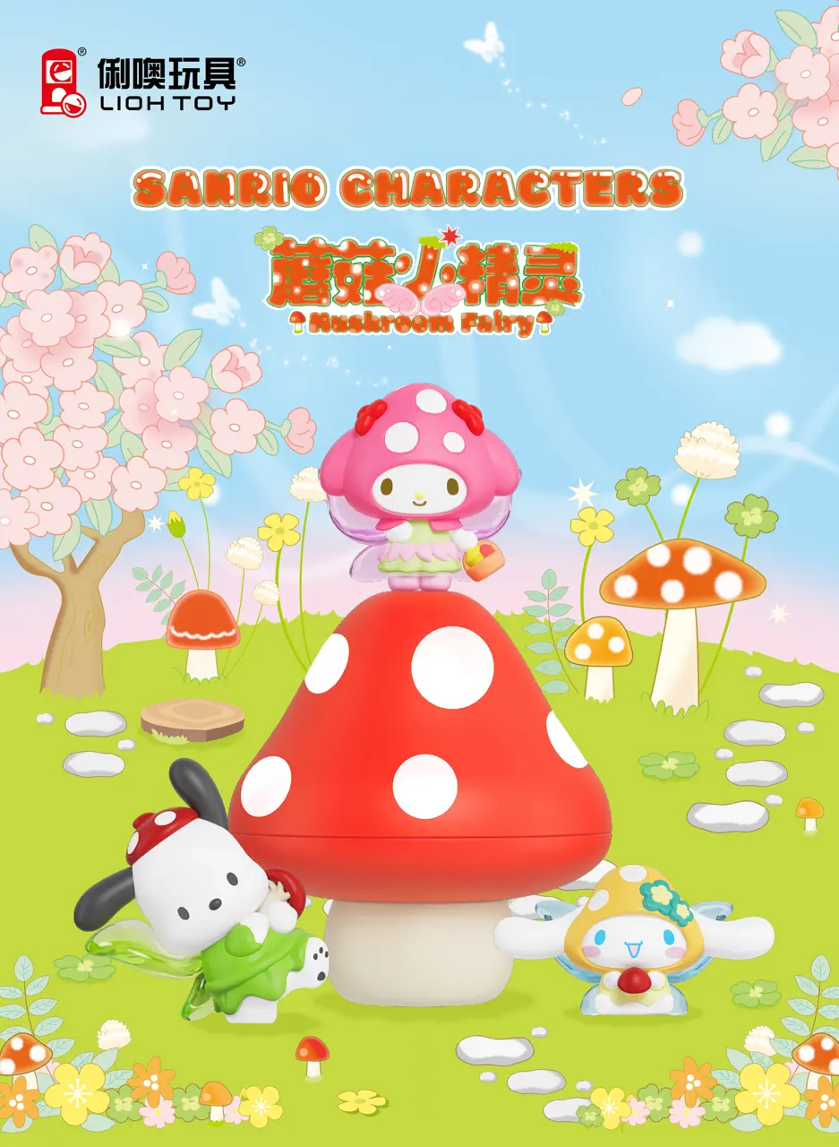 Genuine Sanrio Mushroom Elf Mystery Box Toys, Hello Kitty Figures, Cinnamoroll Ornaments, Dolls, Gift Wholesale – Official Sanrio Art Toy
