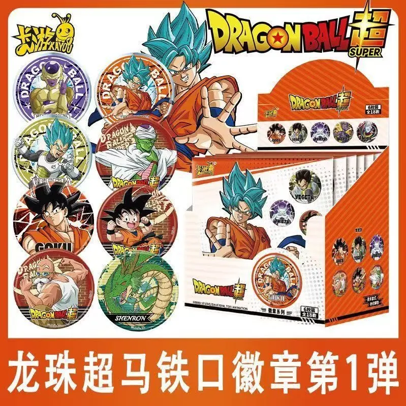 Kayou Dragon Ball Super Dragon Shenron Tin Pin Badge Set – Series 1, 18 Styles, 6PCS/Set, Official Licensed Anime Collectible Brooch – Official Designer Collectible Art Toy