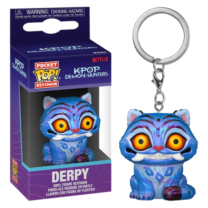 Funko Pocket Pop! Keychain – K-Pop Demon Hunters – Derpy – Official Designer Collectible Art Toy