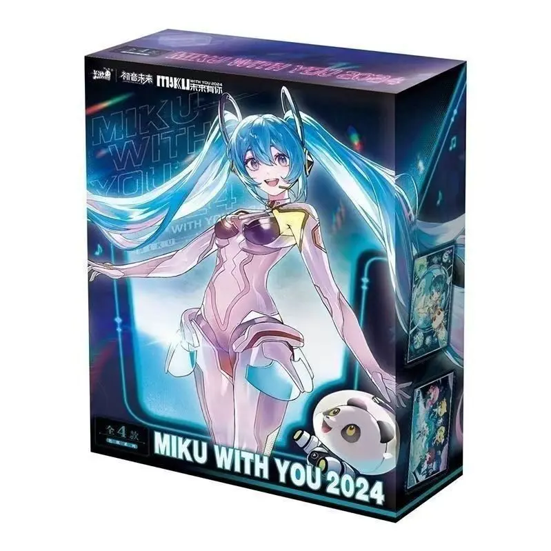 KAYOU Officially Licensed Hatsune Miku Shikishi Art Board, Miku With You 2024 Concert Series, 4 PCS Complete Set Gold Foil Anime Character Signature Board – Official Hatsune Miku Art Toy