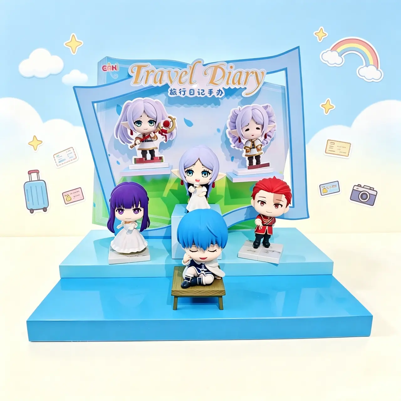 DISPLAY+ EAKI x Frieren: Beyond Journey’s End Travel Diary Chibi Figure Blind Box – Official Designer Collectible Art Toy