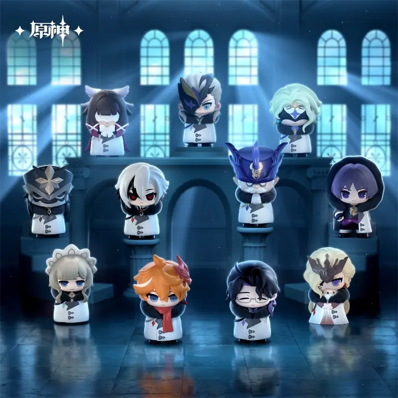 Genshin Impact Frost and Flame Series Fatui Harbingers Chibi Figure Blindbox (9 designs) – Official Designer Collectible Art Toy