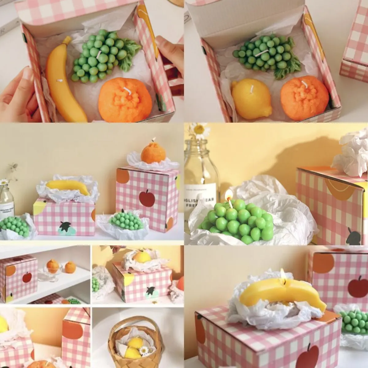 Fruit Gift Box A+B 100% Soy Wax Scented Candle | A Colorful Olfactory Journey to Sweeten Everyday Life – Official Designer Collectible Art Toy