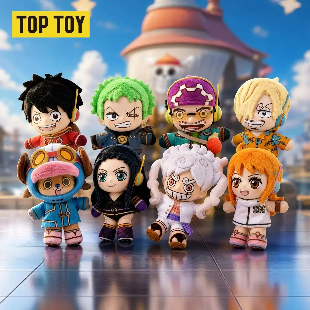 TOP TOY x EKRI One Piece Collectible Straw Hat Crew Mini Plush Keychain Blind Box – Official One Piece Art Toy