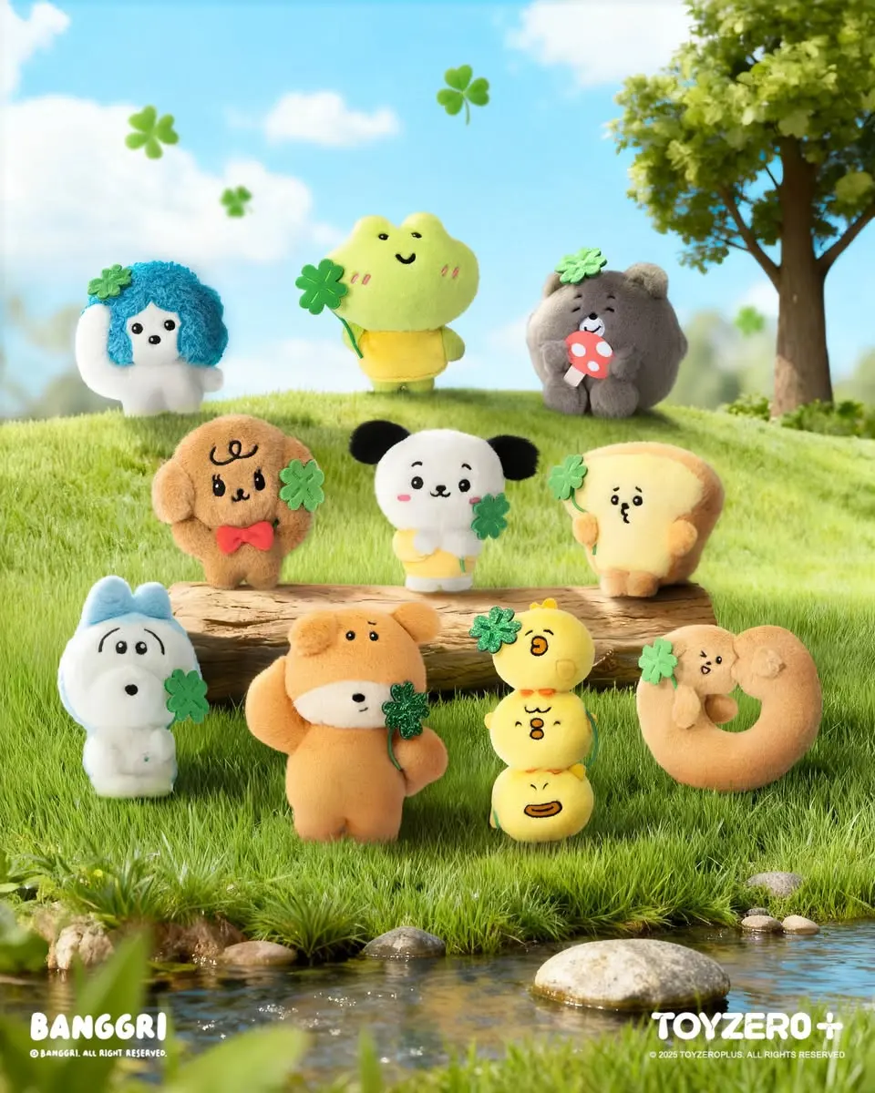 BANGGRI Classic Series – Lucky Four-Leaf Clover Plush Keychain Blind Box – Official Designer Collectible Art Toy