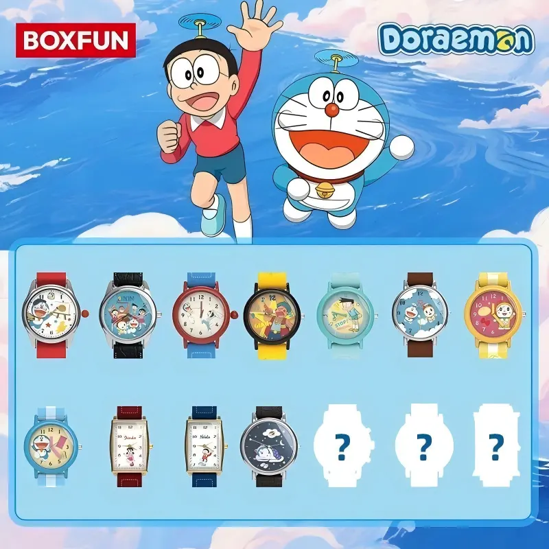 BOXFUN Doraemon Themed Watch Blind Box – Collectible Wristwatch – Official Designer Collectible Art Toy