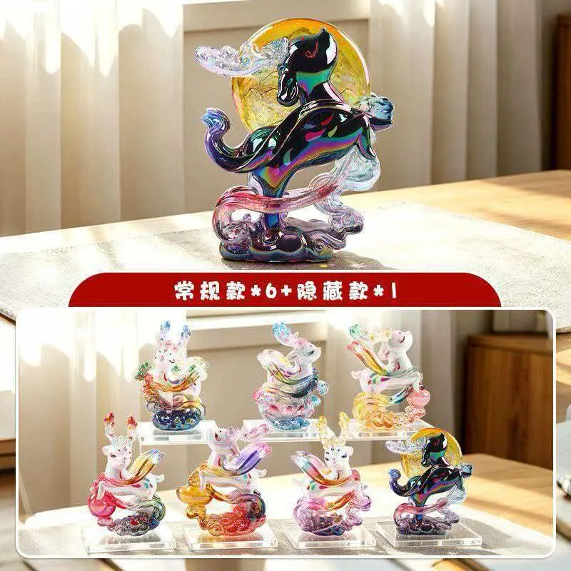 Mythical Kirin & Auspicious Beast Collectible Crystal Glass Figurine Blind Box Set – Official Designer Collectible Art Toy