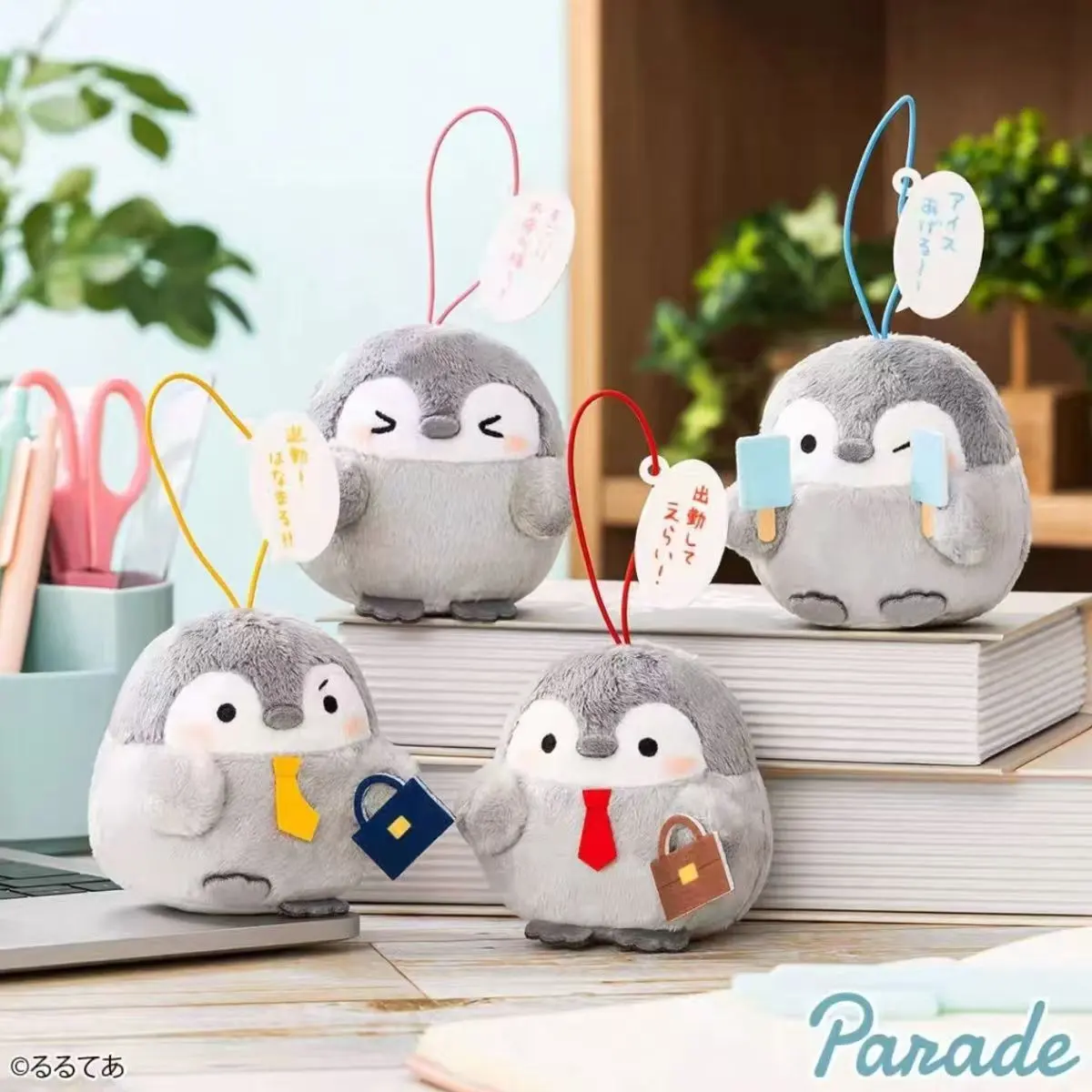 Japanese Koupenchan Positive Energy Penguin – Work Cheer-Up Line Series, Off-Duty Penguin Plush Charms – Official Designer Collectible Art Toy