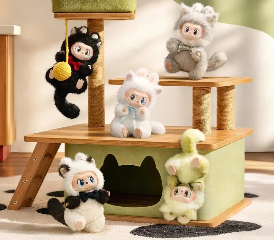 Labubu Plush Pendant Blind Box THE MONSTERS CAT MODE ON SERIES Blind Box