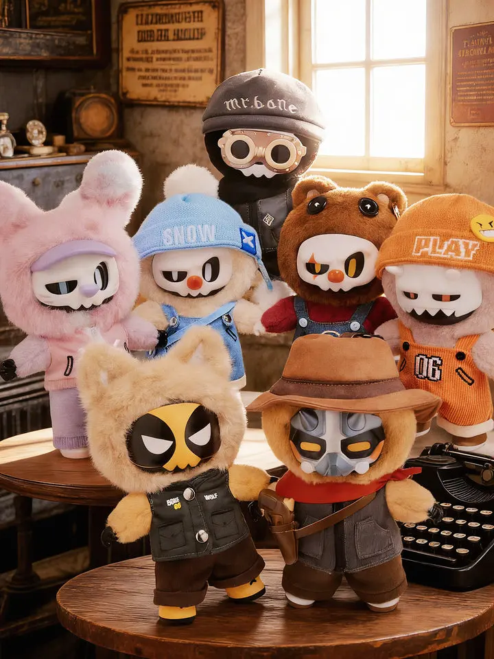 MR.BONE Plush Special Agent Squad Blind Box – Official Designer Collectible Art Toy