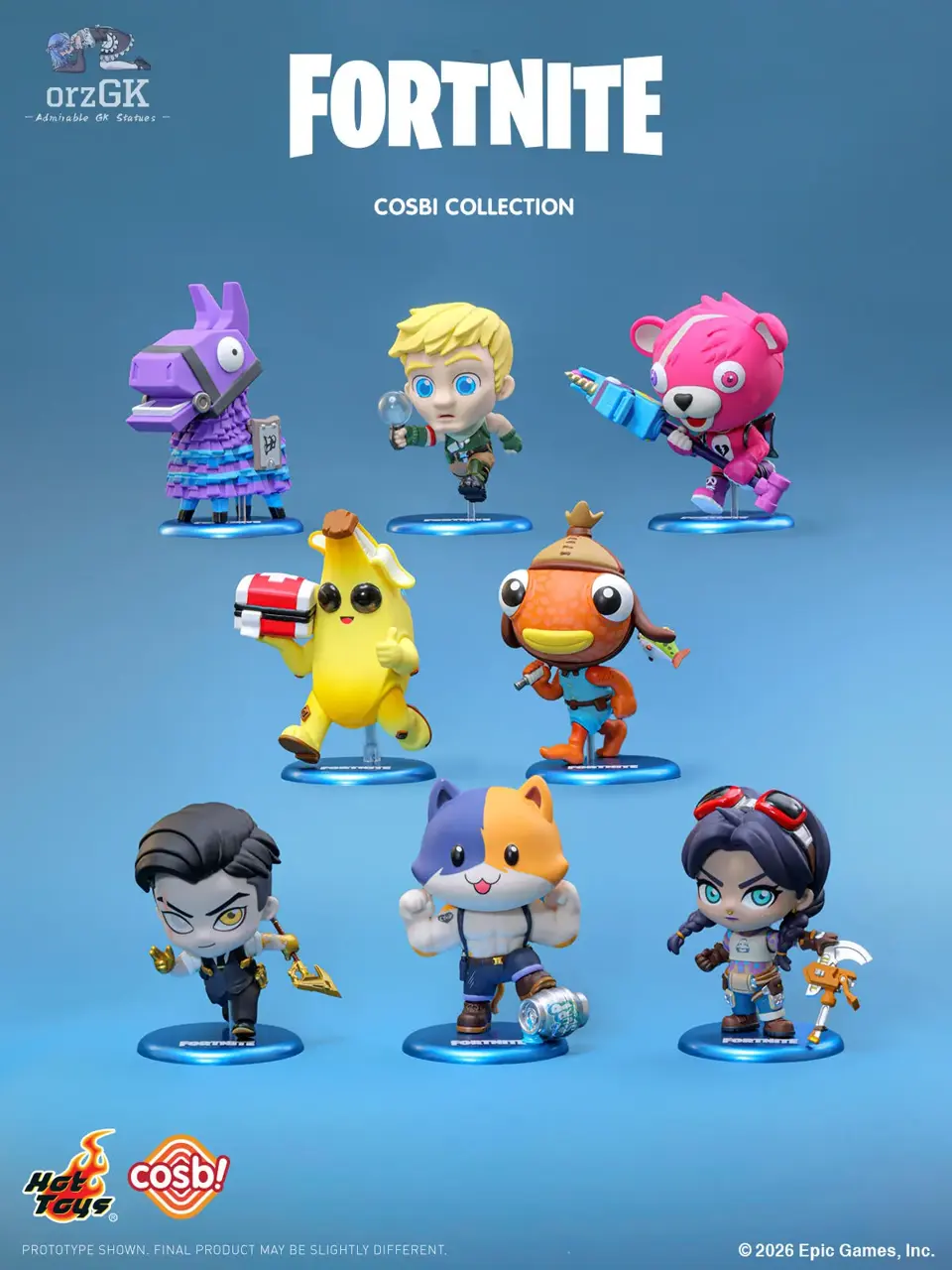 Hottoys – Fortnite Fortnite Cosbi Collection (Unblind Ver.) Cosbi Collection Set of 8 CBX318-325 (Licensed) – Official Designer Collectible Art Toy
