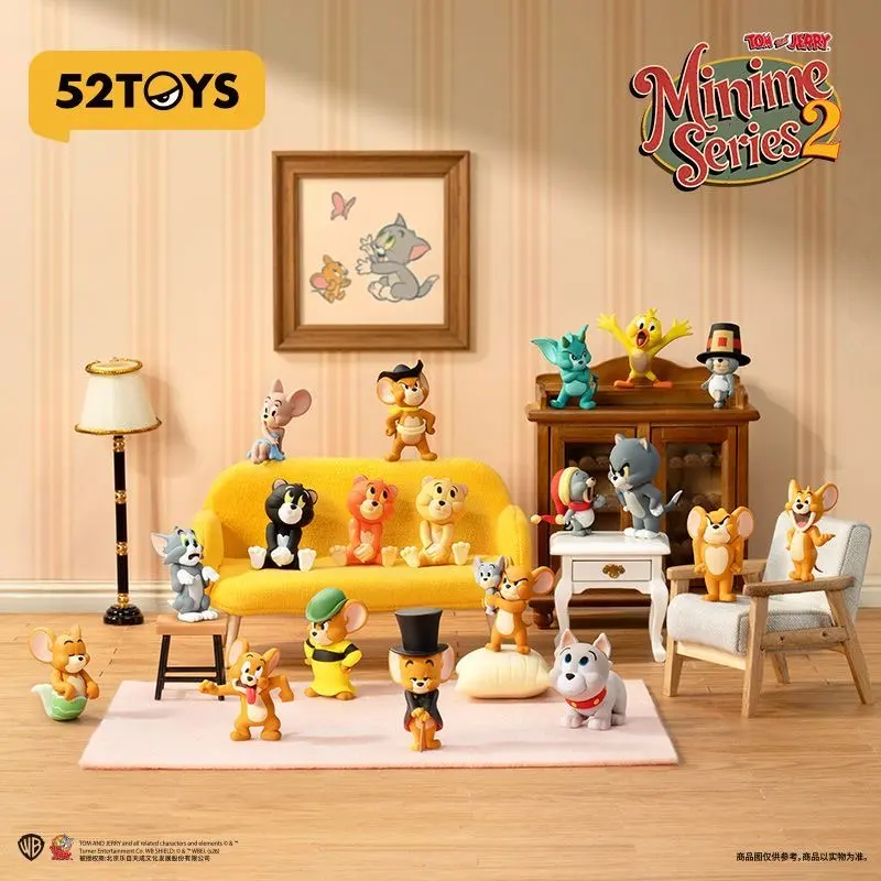 52TOYS Tom and Jerry Minime Series 2 Blind Box – Classic Cartoon Collectible Figures – Official 52TOYS Art Toy