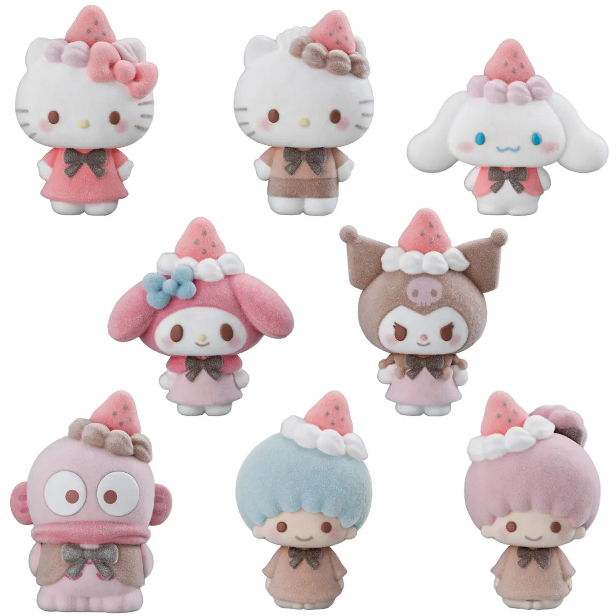 BANDAI Sanrio Characters Otomodachi Doll 2 Flocked Shokugan Box Figure