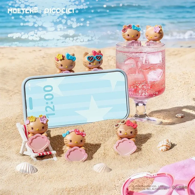 Let’s Go To The Beach Series Mini Bean Character Blind Box Figure Set, Cute Lying‑Style Collectible Figurine, Tiny Desktop Decor Ornament, 12 PCS Complete Set for Hobby Collectors – Official Designer Collectible Art Toy