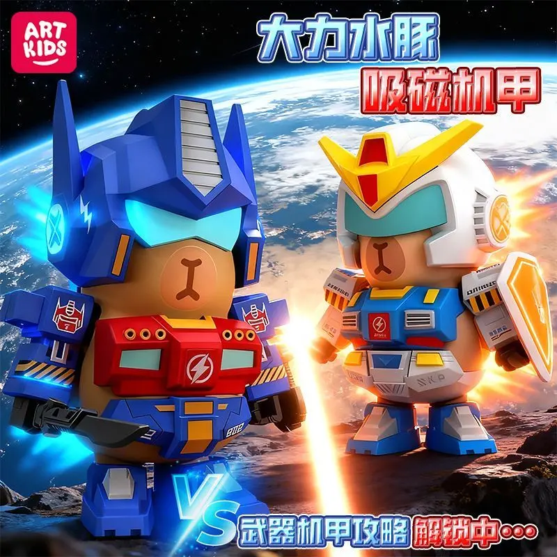 Capybara Mech Magnetic 3D Ornament Assembly Toy Figure – Official Designer Collectible Art Toy
