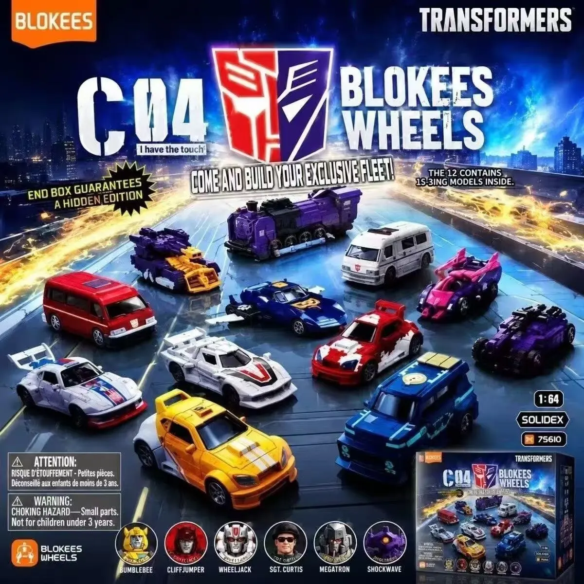 Buildable BLOKEES Wheels Transformers C04 “I have the touch” Blind Box – Official Blokees Art Toy