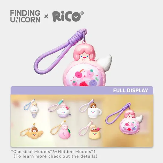 Display FINDING UNICORN RiCO Happy Dessert Party Plush Aromatherapy Blind Box – Official Finding Unicorn Art Toy