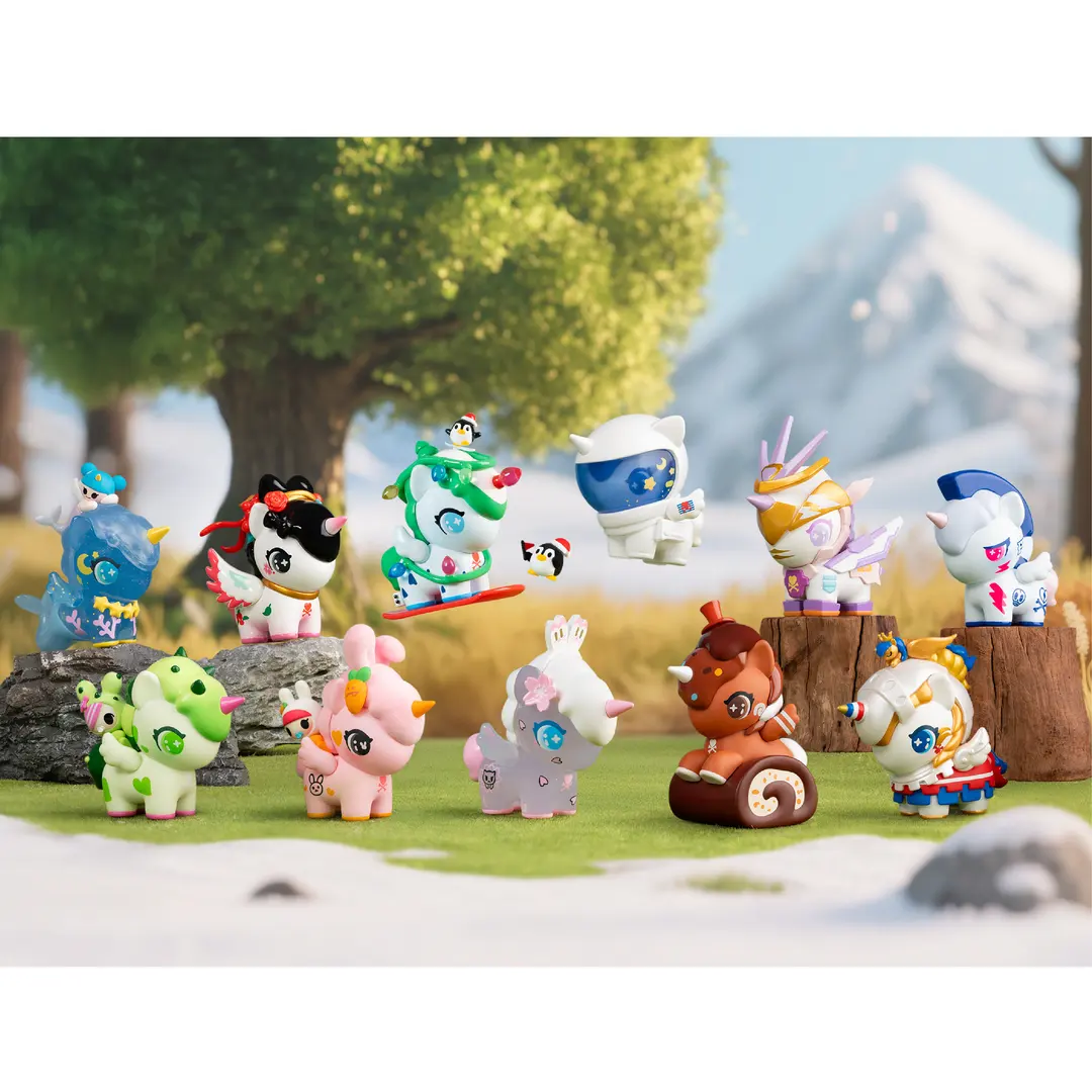 Display Chibi Style Unicorno Seasons in Bloom Series Blind Box – Official Designer Collectible Art Toy