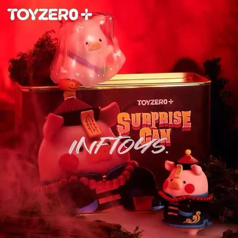 TOYZERO+ Zombie Lulu Pig Surprise Can Blind Box, 2-Piece Spooky Cute Zombie Themed Resin Figurine, Halloween Collectible Gift for Lulu Pig Fans – Official Designer Collectible Art Toy