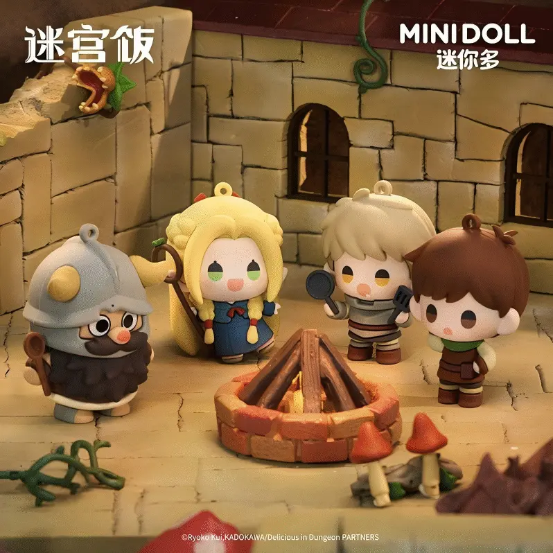MINIDOLL Dungeon Meshi Soft Rubber Keychain – Official Designer Collectible Art Toy
