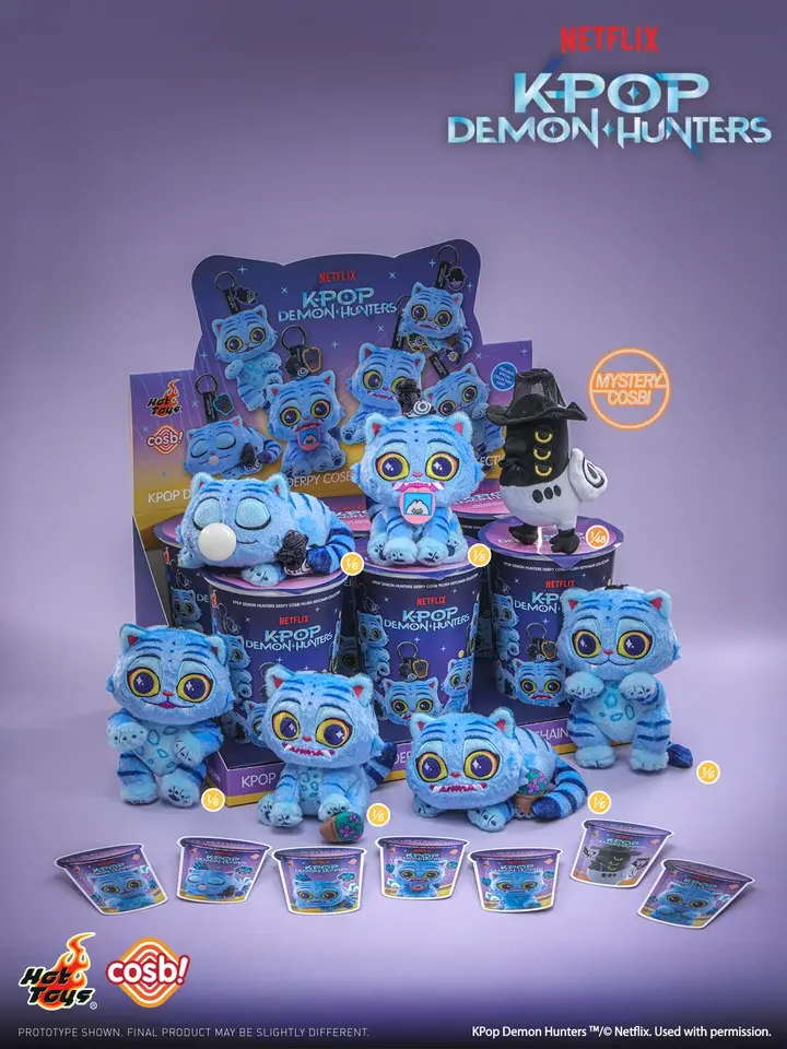PPLU123N – KPop Demon Hunters – Derpy Cosbi Plush Keychain Collection Blind Box – Official Designer Collectible Art Toy