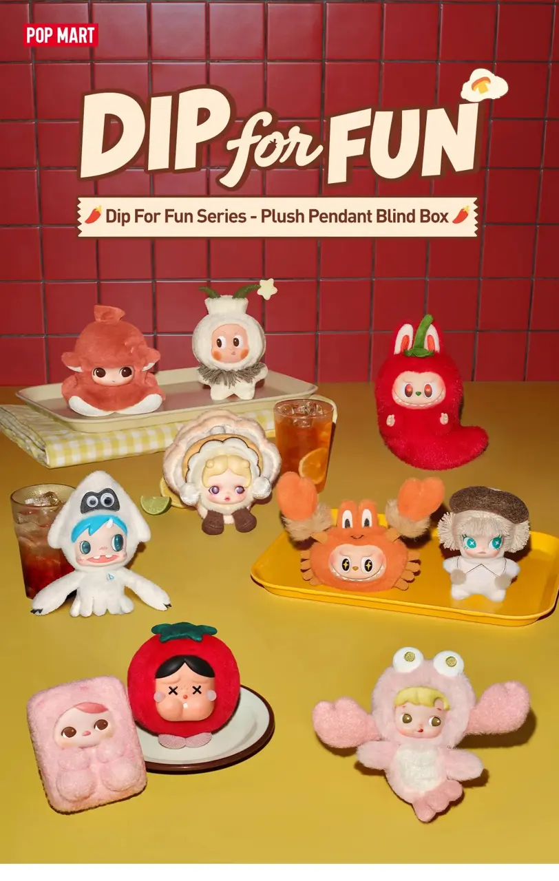POP MART Dip For Fun Series Plush Pendant / Plush Decorative Charm Blind Box