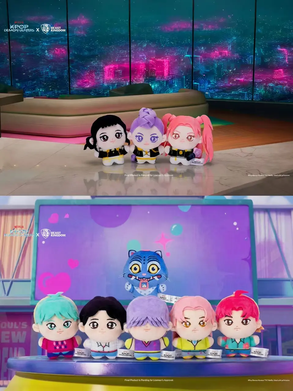 Beast Kingdom KPOP Demon Hunters Plush Blind Box Keychain – Official Designer Collectible Art Toy
