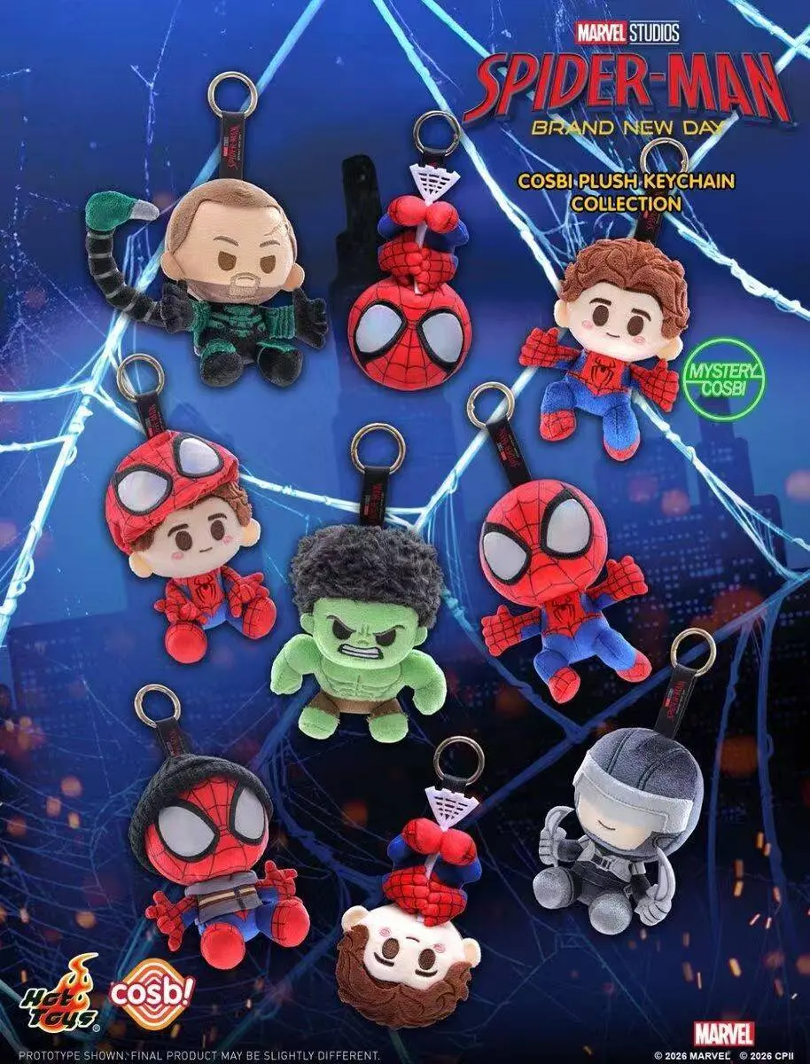 Spider-Man: Brand New Day (2026) – Cosbi Collection Plush Keychain Blind Box Hot Toys Figure Blind Box – Official Marvel Art Toy