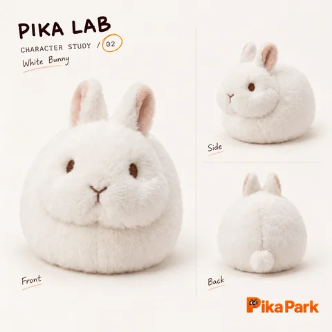 Pikochi White Bunny Plush | The BunBuns