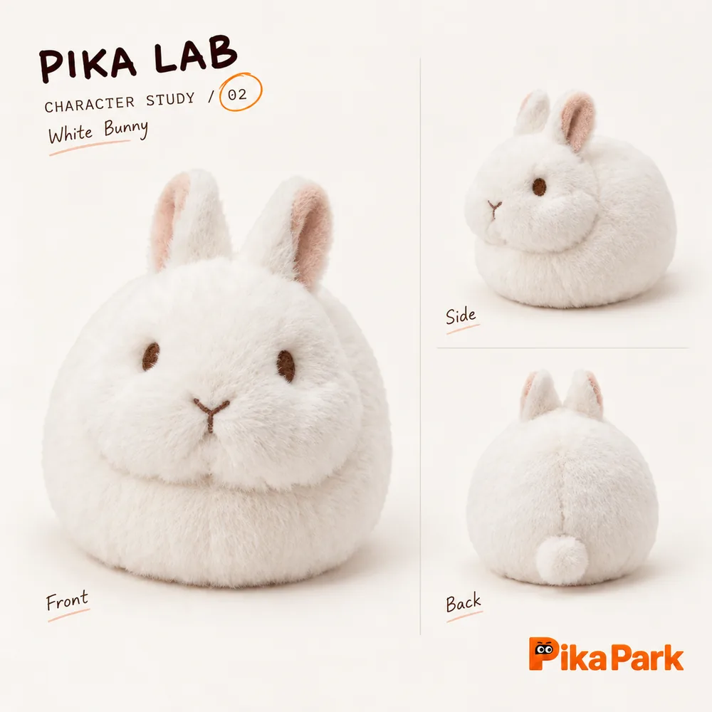 Pikochi White Bunny Plush | The BunBuns – Authentic Designer Collectible