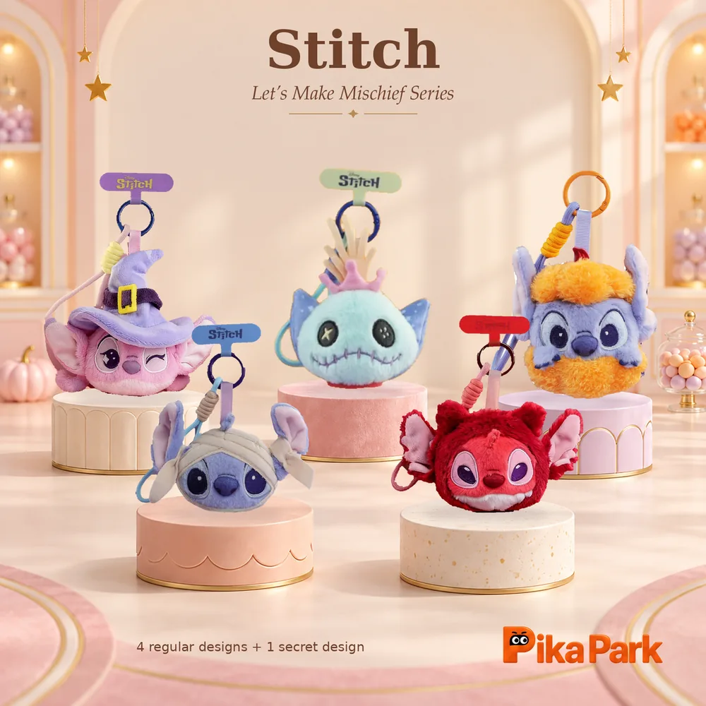 Stitch “Let’s Trick-or-Treat” Series Plush Keychain Blind Box – Authentic Designer Collectible