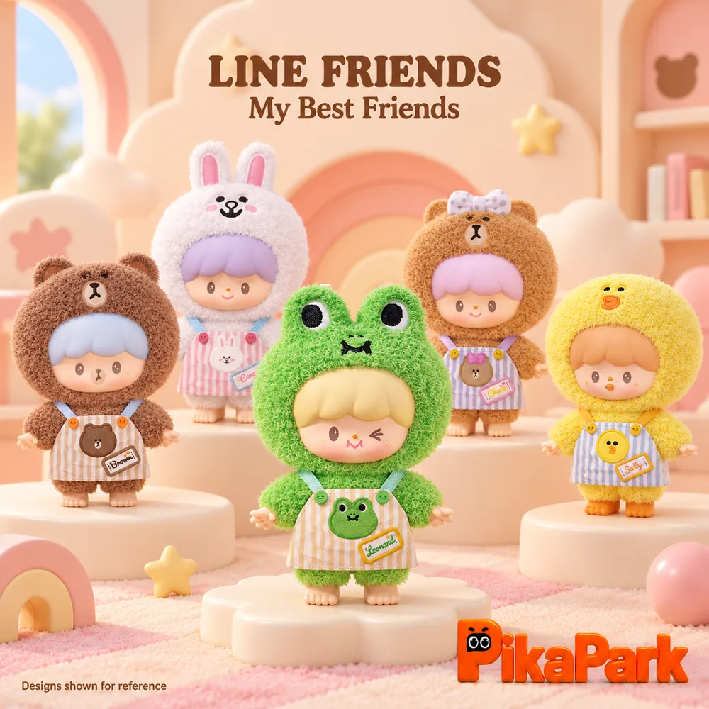 zZoton x LINEFRIENDS My Best Friends Series Plush Blind Box – Authentic Designer Collectible